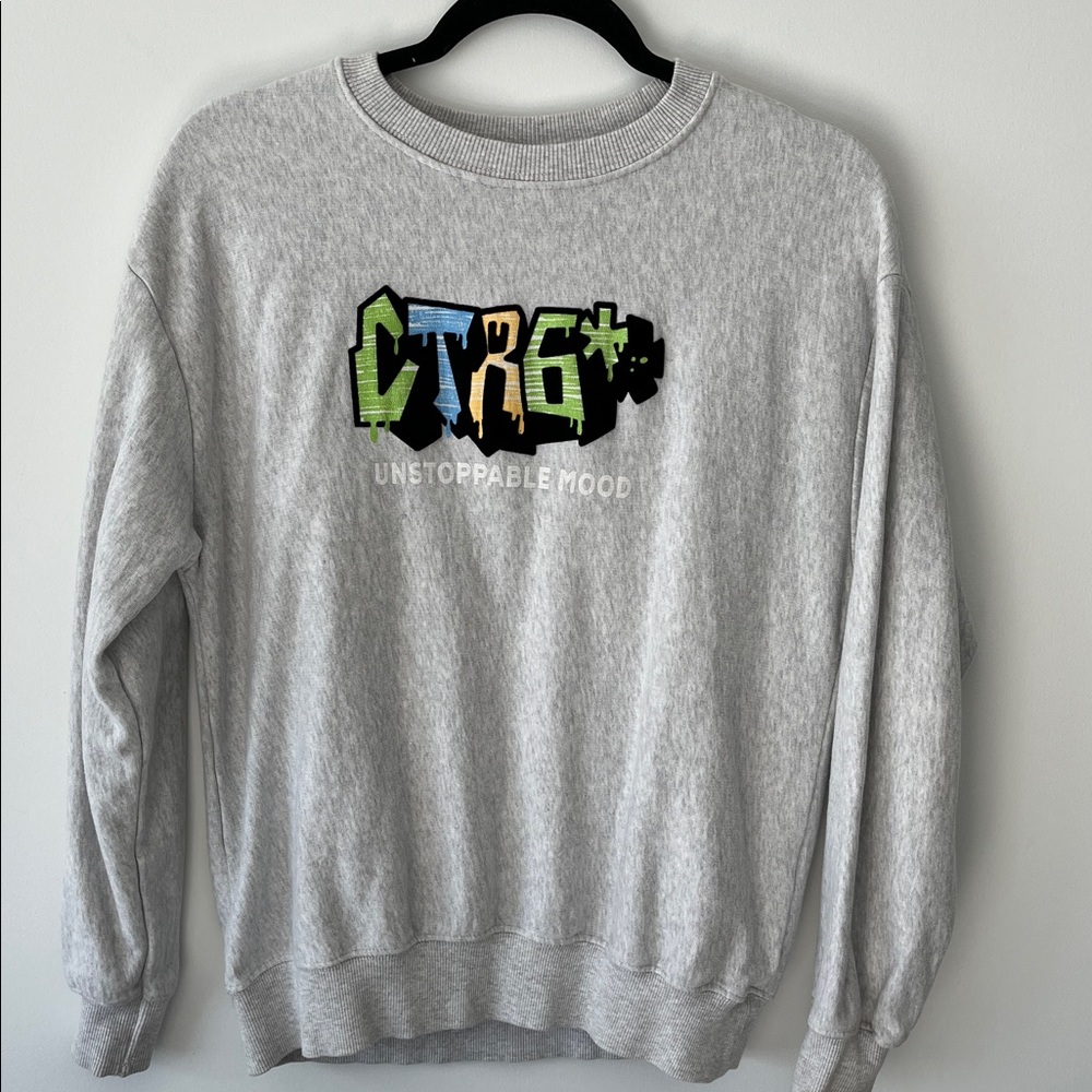 Zara Gray Graphic Sweatshirt.
Size: Girls 13-14
Like new